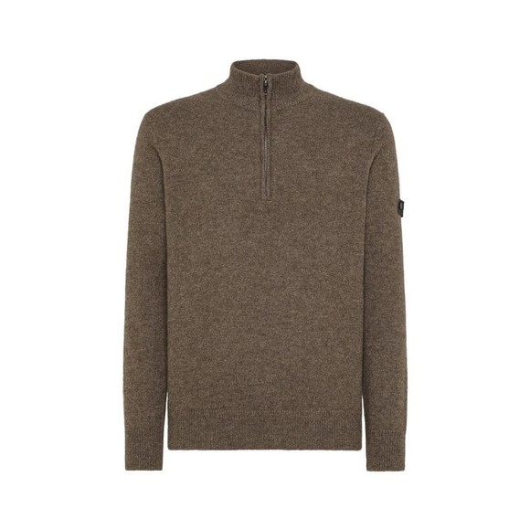 Peuterey Half-Zip Knit Sweater In Premium Yak Wool Blend - NWT - Picture 1 of 2